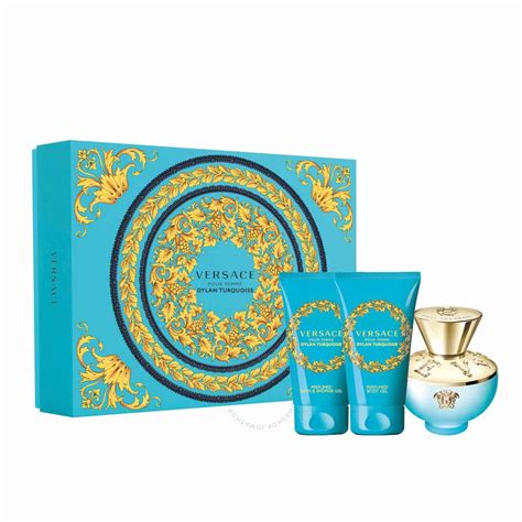 versace dylan blue turquoise gift set|Versace dylan turquoise set.